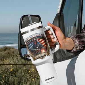 Built To Last Proud Welder Tumbler With Handle Blue Collar American Dad Gift TS12 Print Your Wear