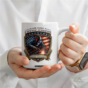 Built To Last Proud Welder Coffee Mug Blue Collar American Dad Gift TS12 Print Your Wear