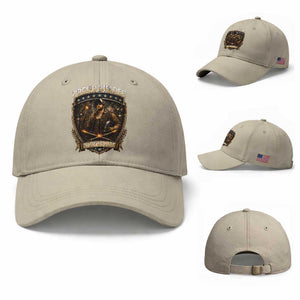 Proud Welder Graphic Baseball Cap Built To Last Worker Gift TS12 Baseball Cap Universal Fit Beige Print Your Wear