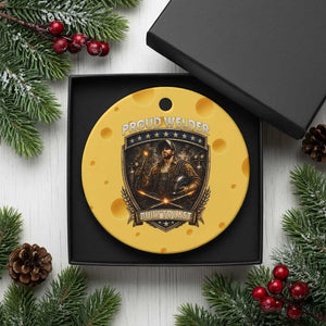 Proud Welder Graphic Ceramic Ornament Built To Last Worker Gift TS12 1pc Yellow Cheese Print Your Wear