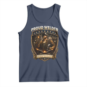 Proud Welder Graphic Tank Top Built To Last Worker Gift TS12 Navy Print Your Wear