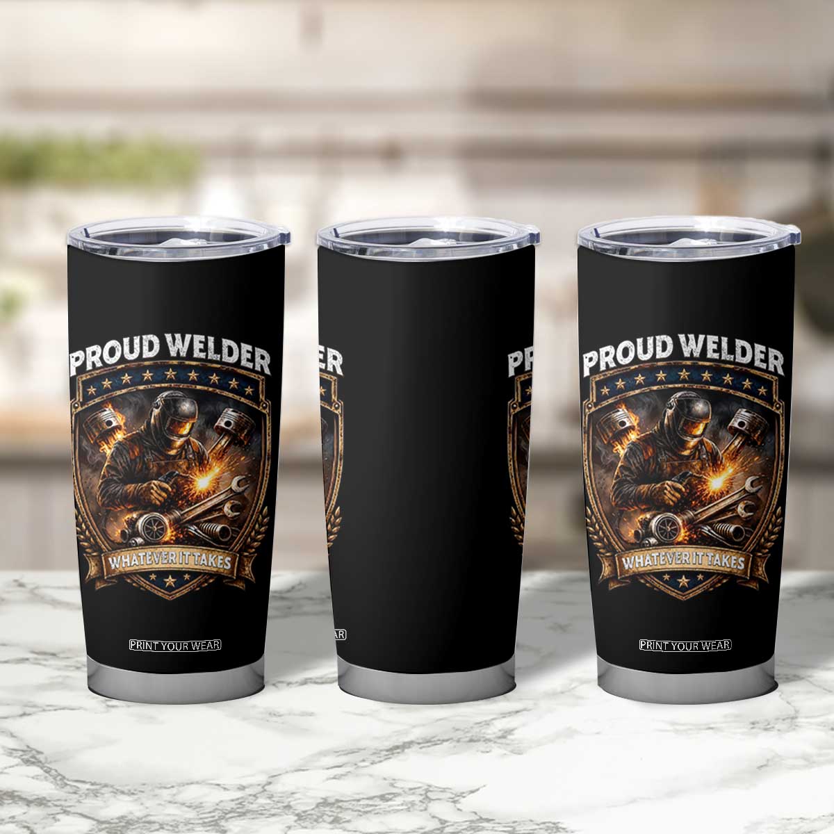 Proud Welder Whatever It Takes Tumbler Cup Vintage Mechanic Workwear TS12 Print Your Wear