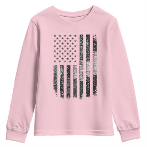 Husband Daddy Welder Hero Youth Sweatshirt Patriotic Welding American Flag Graphic TS12 Light Pink Print Your Wear
