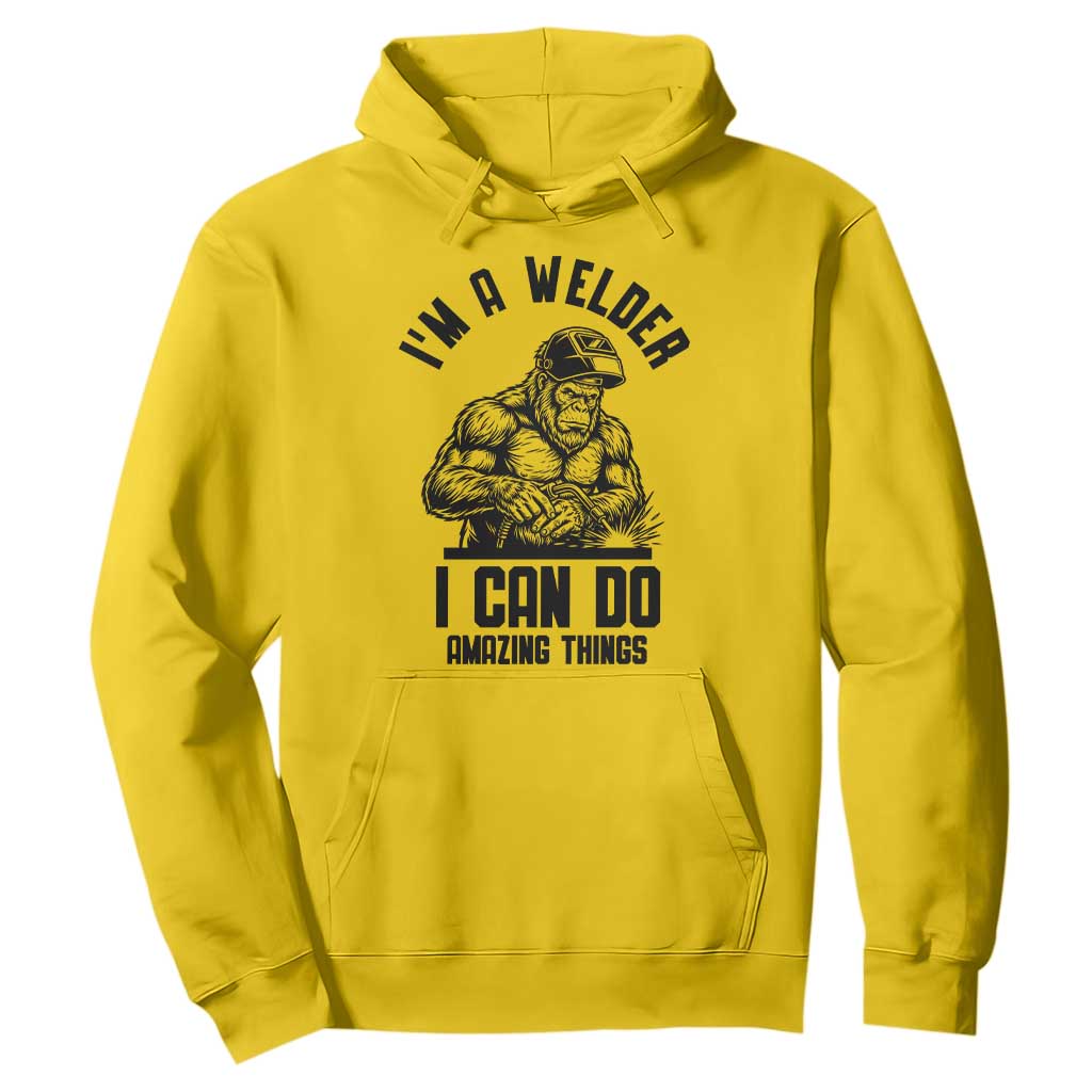 Funny Bigfoot Welder Hoodie I Can Do Amazing Things TS12 Daisy Print Your Wear
