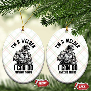 Funny Bigfoot Welder Ceramic Ornament I Can Do Amazing Things TS12 Print Your Wear