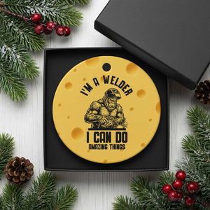 Funny Bigfoot Welder Ceramic Ornament I Can Do Amazing Things TS12 1pc Yellow Cheese Print Your Wear