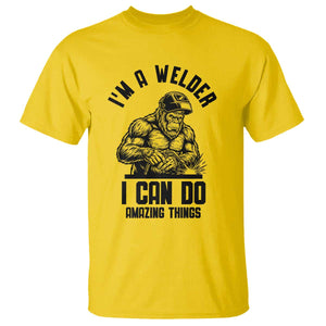 Funny Bigfoot Welder T Shirt I Can Do Amazing Things TS12 Daisy Print Your Wear
