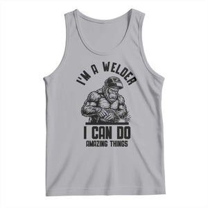 Funny Bigfoot Welder Tank Top I Can Do Amazing Things TS12 Athletic Heather Print Your Wear