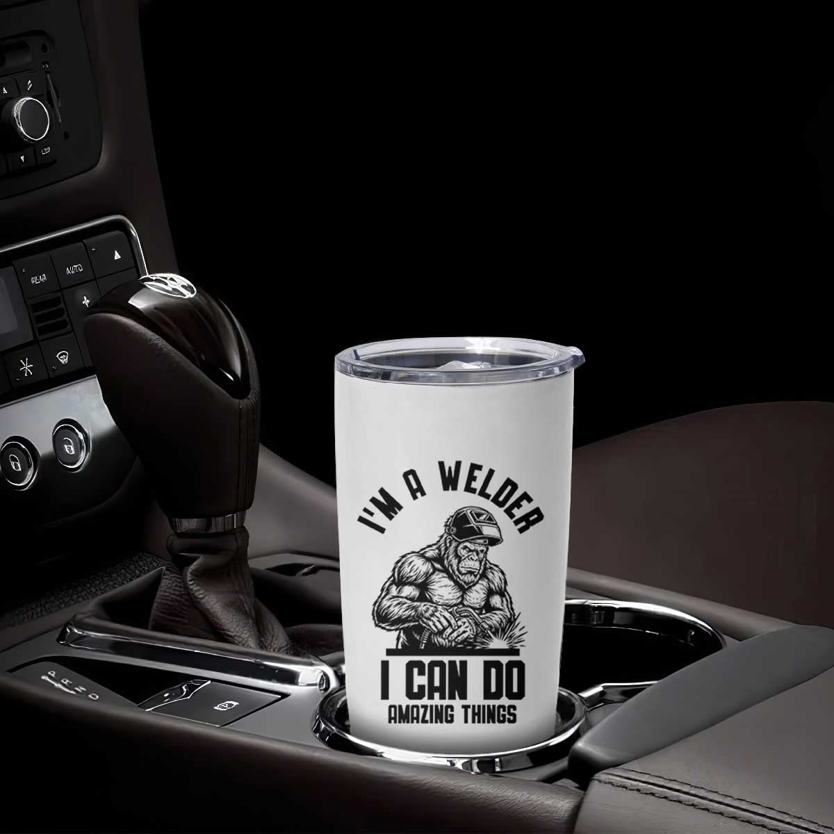 Funny Bigfoot Welder Tumbler Cup I Can Do Amazing Things TS12 Print Your Wear