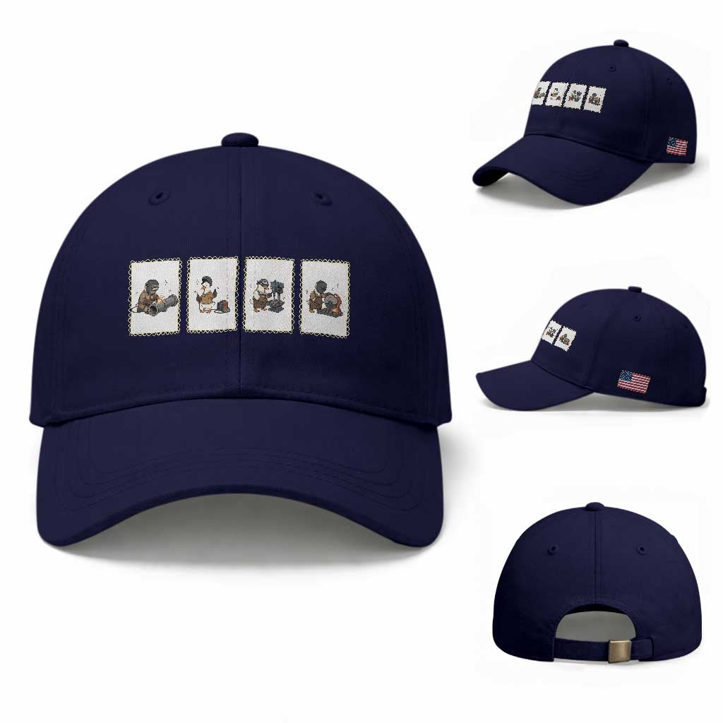 Silly Goose Pipeline Worker Baseball Cap Funny Welding Graphic Gift TS12 Baseball Cap Universal Fit Dark Blue Print Your Wear