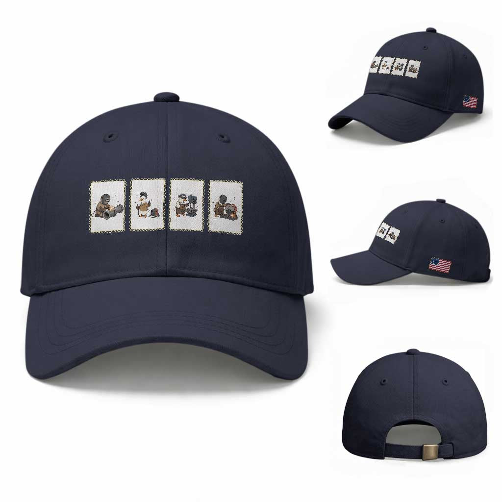 Silly Goose Pipeline Worker Baseball Cap Funny Welding Graphic Gift TS12 Baseball Cap Universal Fit Navy Print Your Wear