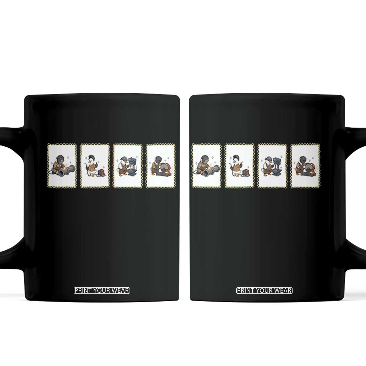 Silly Goose Pipeline Worker Coffee Mug Funny Welding Graphic Gift TS12 Black Print Your Wear