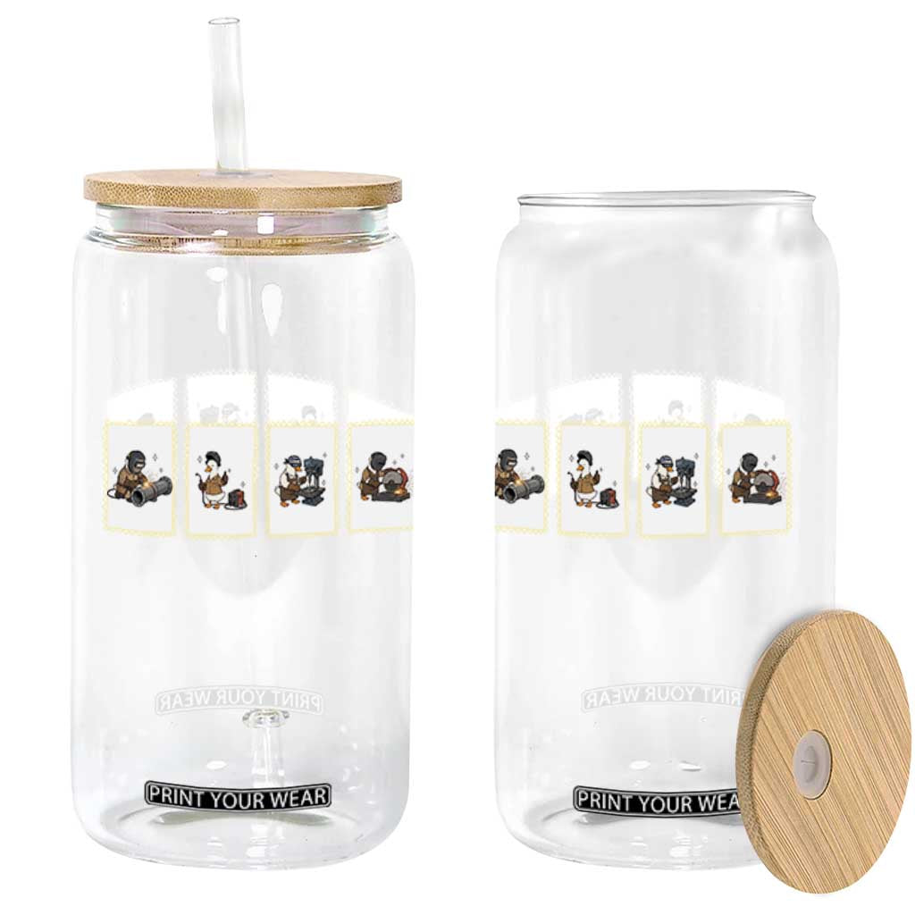 Silly Goose Pipeline Worker Glass Can Funny Welding Graphic Gift TS12 Print Your Wear