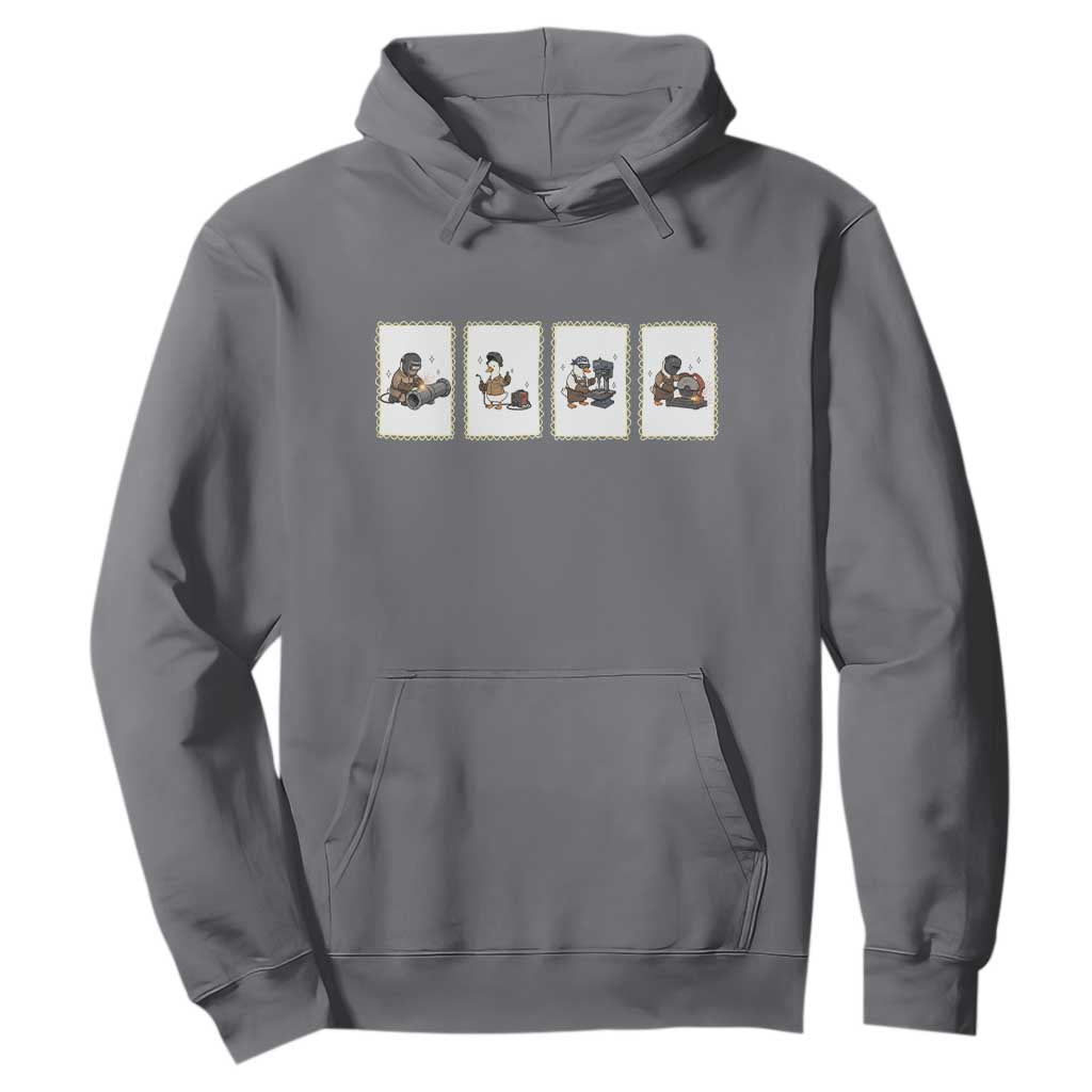 Silly Goose Pipeline Worker Hoodie Funny Welding Graphic Gift TS12 Charcoal Print Your Wear