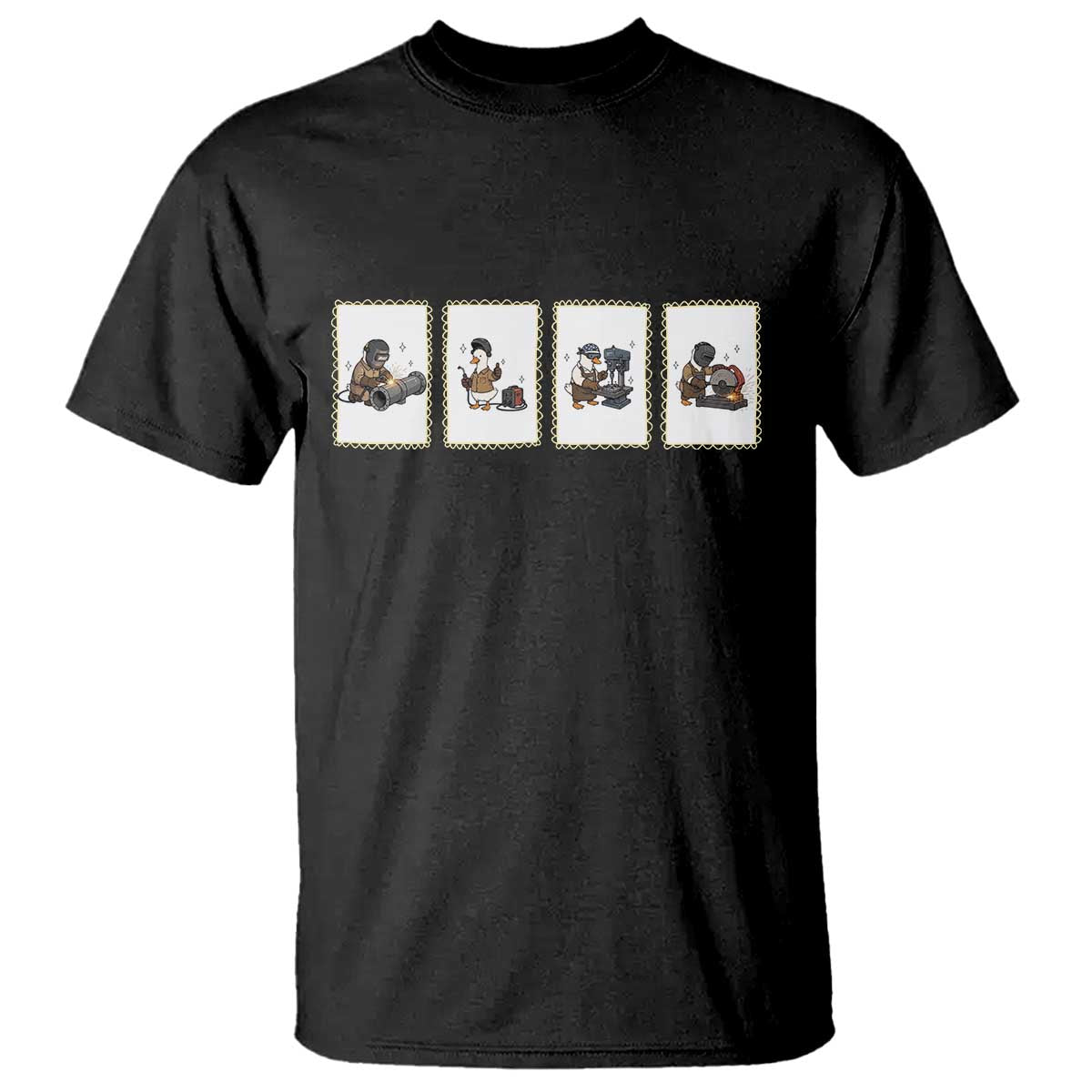 Silly Goose Pipeline Worker T Shirt Funny Welding Graphic Gift TS12 Black Print Your Wear