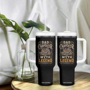 Dad The Carpenter The Myth The Legend Tumbler With Handle Funny Woodworker Carpenter Graphic TS12 Print Your Wear