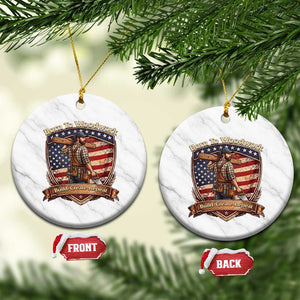 Proud American Woodworker Ceramic Ornament Born To Woodwork Patriotic Gift TS12 1pc White Marble Print Your Wear