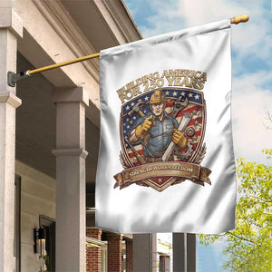 American Construction Worker Garden Flag Building America For 250 Years TS12 Print Your Wear