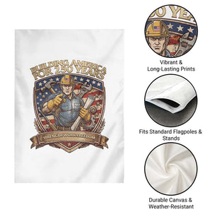 American Construction Worker Garden Flag Building America For 250 Years TS12 Print Your Wear