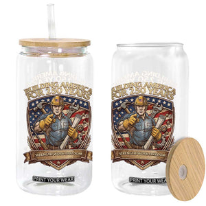 American Construction Worker Glass Can Building America For 250 Years TS12 Print Your Wear