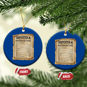 Woodworker Nutrition Label Ceramic Ornament Carpenter Nutritional Facts Graphic TS12 1pc Blue Print Your Wear