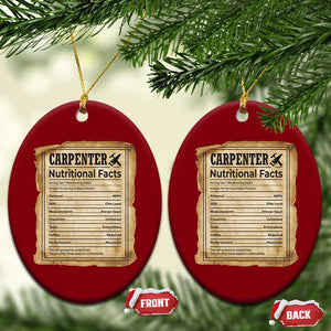 Woodworker Nutrition Label Ceramic Ornament Carpenter Nutritional Facts Graphic TS12 Print Your Wear