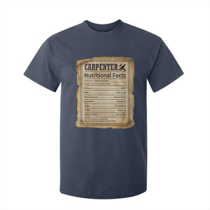 Woodworker Nutrition Label T Shirt For Kid Carpenter Nutritional Facts Graphic TS12 Navy Print Your Wear