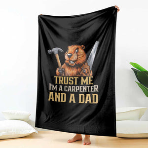 Funny Woodworking Beaver Throw Blanket I Am A Carpenter And A Dad TS12 Print Your Wear