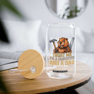 Funny Woodworking Beaver Glass Can I Am A Carpenter And A Dad TS12 Print Your Wear