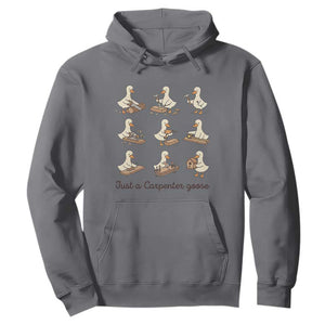 Funny Woodworker Graphic Hoodie Just A Carpenter Goose TS12 Charcoal Print Your Wear