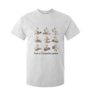 Funny Woodworker Graphic T Shirt For Kid Just A Carpenter Goose TS12 White Print Your Wear