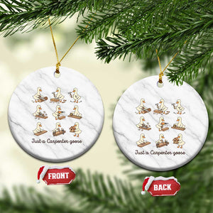 Funny Woodworker Graphic Ceramic Ornament Just A Carpenter Goose TS12 1pc White Marble Print Your Wear