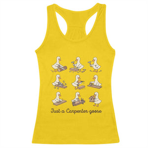 Funny Woodworker Graphic Racerback Tank Top Just A Carpenter Goose TS12 Daisy Print Your Wear