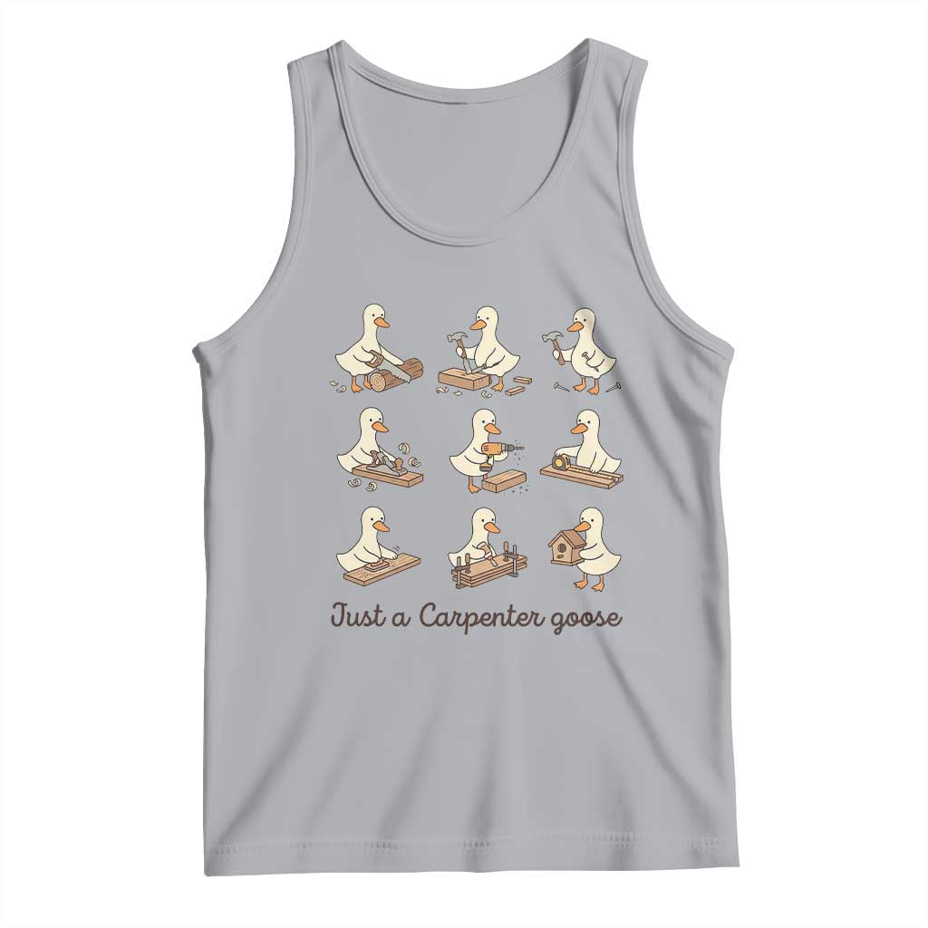 Funny Woodworker Graphic Tank Top Just A Carpenter Goose TS12 Athletic Heather Print Your Wear