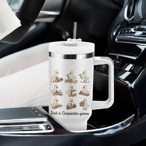 Funny Woodworker Graphic Tumbler With Handle Just A Carpenter Goose TS12 Print Your Wear