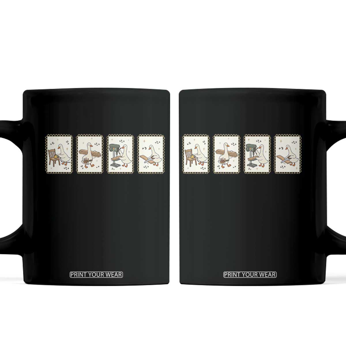 Silly Goose Carpenter Coffee Mug Funny Woodworker Dad Gift TS12 Black Print Your Wear