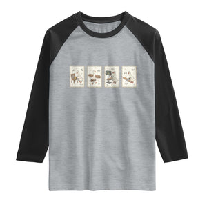 Silly Goose Carpenter Raglan Shirt Funny Woodworker Dad Gift TS12 Heather Gray Black Print Your Wear