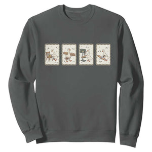 Silly Goose Carpenter Sweatshirt Funny Woodworker Dad Gift TS12 Dark Heather Print Your Wear