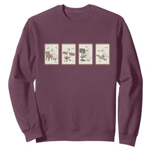 Silly Goose Carpenter Sweatshirt Funny Woodworker Dad Gift TS12 Maroon Print Your Wear