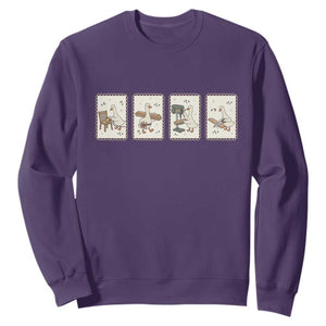 Silly Goose Carpenter Sweatshirt Funny Woodworker Dad Gift TS12 Purple Print Your Wear