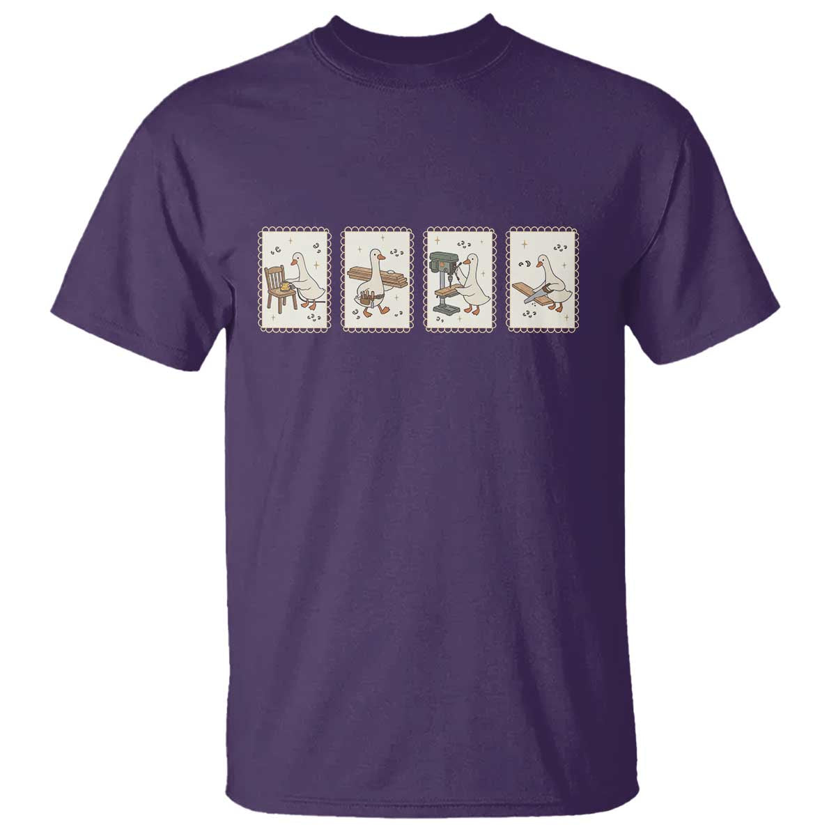 Silly Goose Carpenter T Shirt Funny Woodworker Dad Gift TS12 Purple Print Your Wear