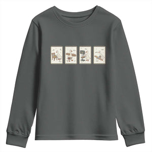 Silly Goose Carpenter Youth Sweatshirt Funny Woodworker Dad Gift TS12 Dark Heather Print Your Wear