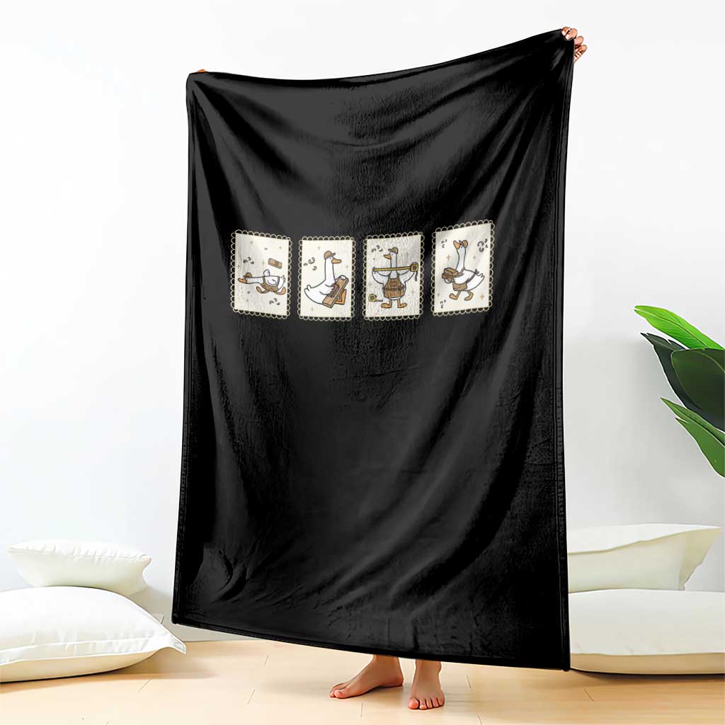 Silly Goose Builder Throw Blanket Funny Woodworker Dad Gift TS12 Print Your Wear