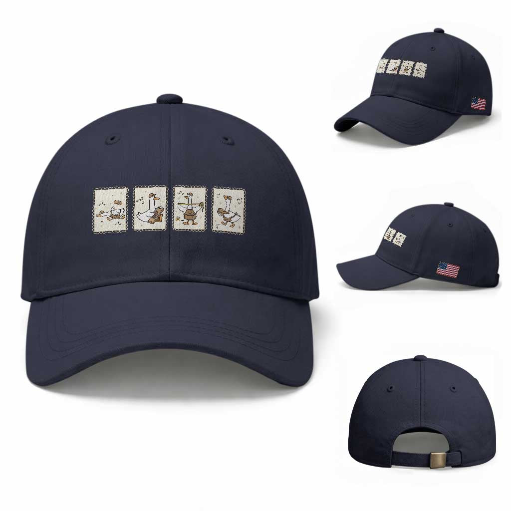 Silly Goose Builder Baseball Cap Funny Woodworker Dad Gift TS12 Baseball Cap Universal Fit Navy Print Your Wear