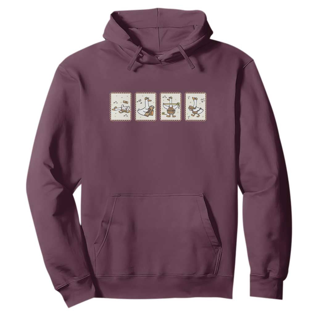 Silly Goose Builder Hoodie Funny Woodworker Dad Gift TS12 Maroon Print Your Wear