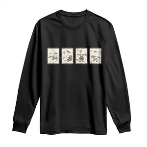 Silly Goose Builder Long Sleeve Shirt Funny Woodworker Dad Gift TS12 Black Print Your Wear
