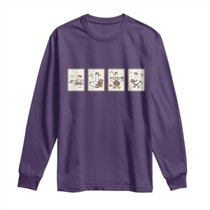 Silly Goose Builder Long Sleeve Shirt Funny Woodworker Dad Gift TS12 Purple Print Your Wear