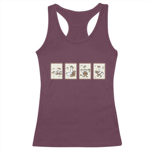 Silly Goose Builder Racerback Tank Top Funny Woodworker Dad Gift TS12 Maroon Print Your Wear