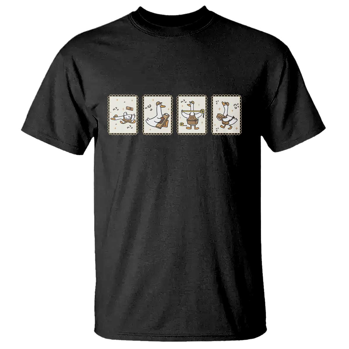 Silly Goose Builder T Shirt Funny Woodworker Dad Gift TS12 Black Print Your Wear