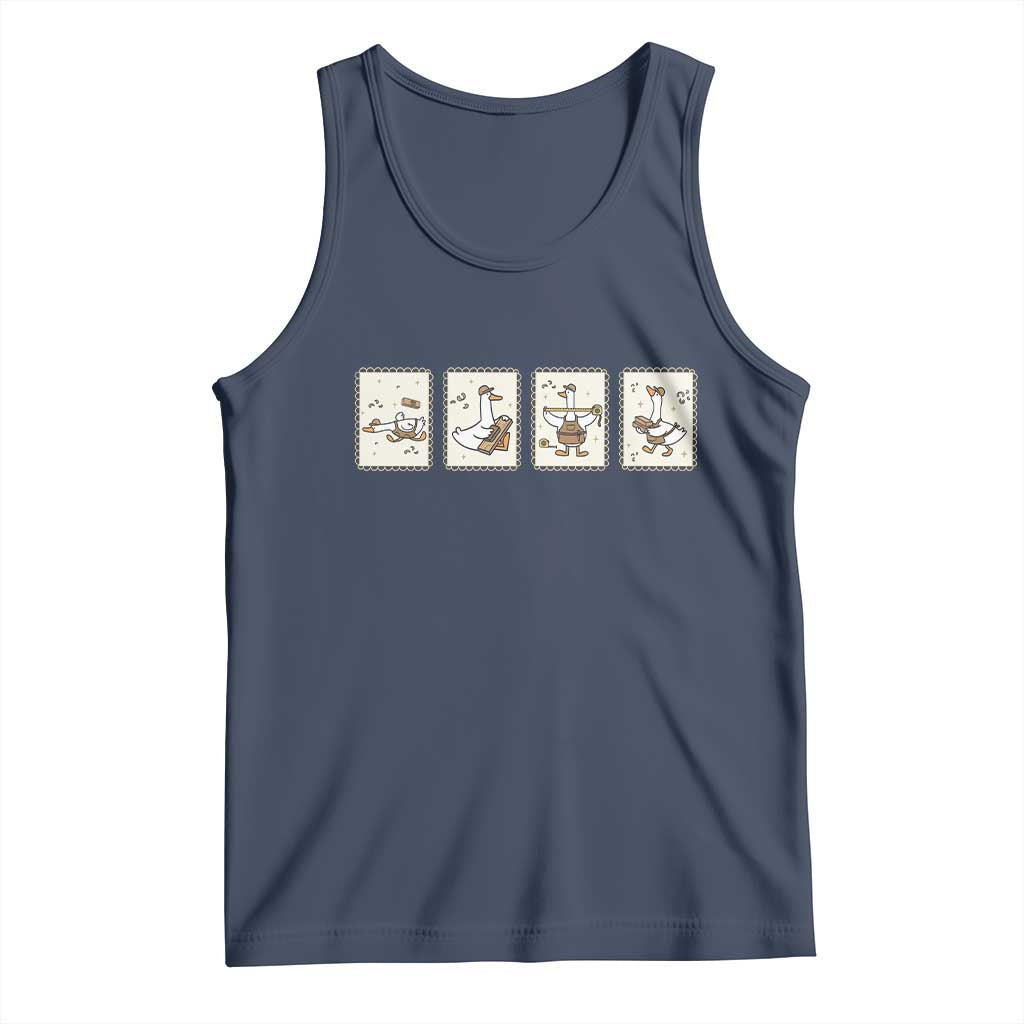 Silly Goose Builder Tank Top Funny Woodworker Dad Gift TS12 Navy Print Your Wear